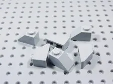 LEGO Lot of 6 Light Bluish Gray 2x1 Slopes Bricks BR