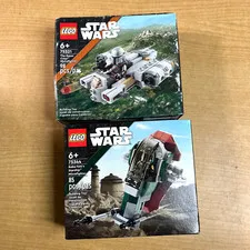 LEGO Star Wars The Razor Crest Microfighter & Boba's Starship New in Damaged Box