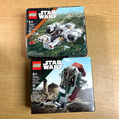 LEGO Star Wars The Razor Crest Microfighter & Boba's Starship New in Damaged Box