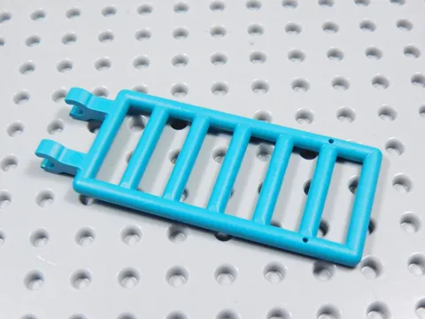 LEGO Bright Bluish Green 7x3 Ladder w/ 2 Clips Minifig BU