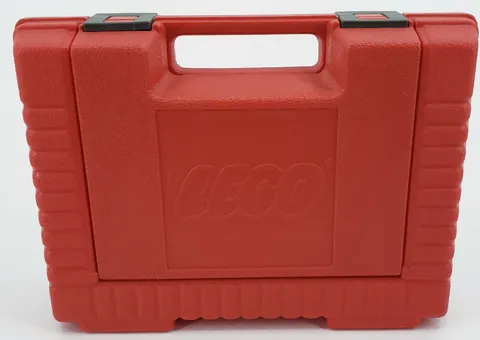 LEGO Hard Plastic Red w Grey Clip Closures Case Branded Storage Vintage 1985