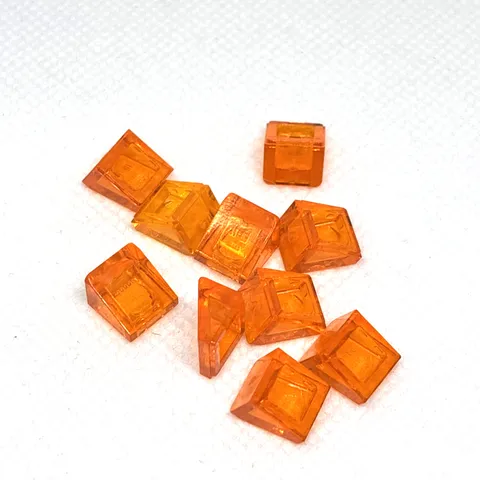LEGO Parts - Trans-Orange Slope 30 1 x 1 x 2/3 - No 54200 - QTY 10
