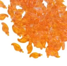 100 Pieces LEGO® Trans-Orange Flames Wave Small w/Pin for Candle Utensil 37775