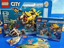 Lego Deep Sea Lot 60091 60092 (30370 Sealed) W Instructions & Box