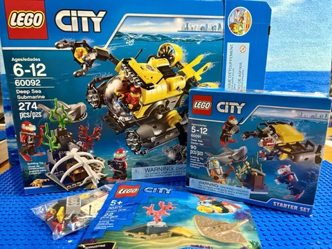 Lego Deep Sea Lot 60091 60092 (30370 Sealed) W Instructions & Box