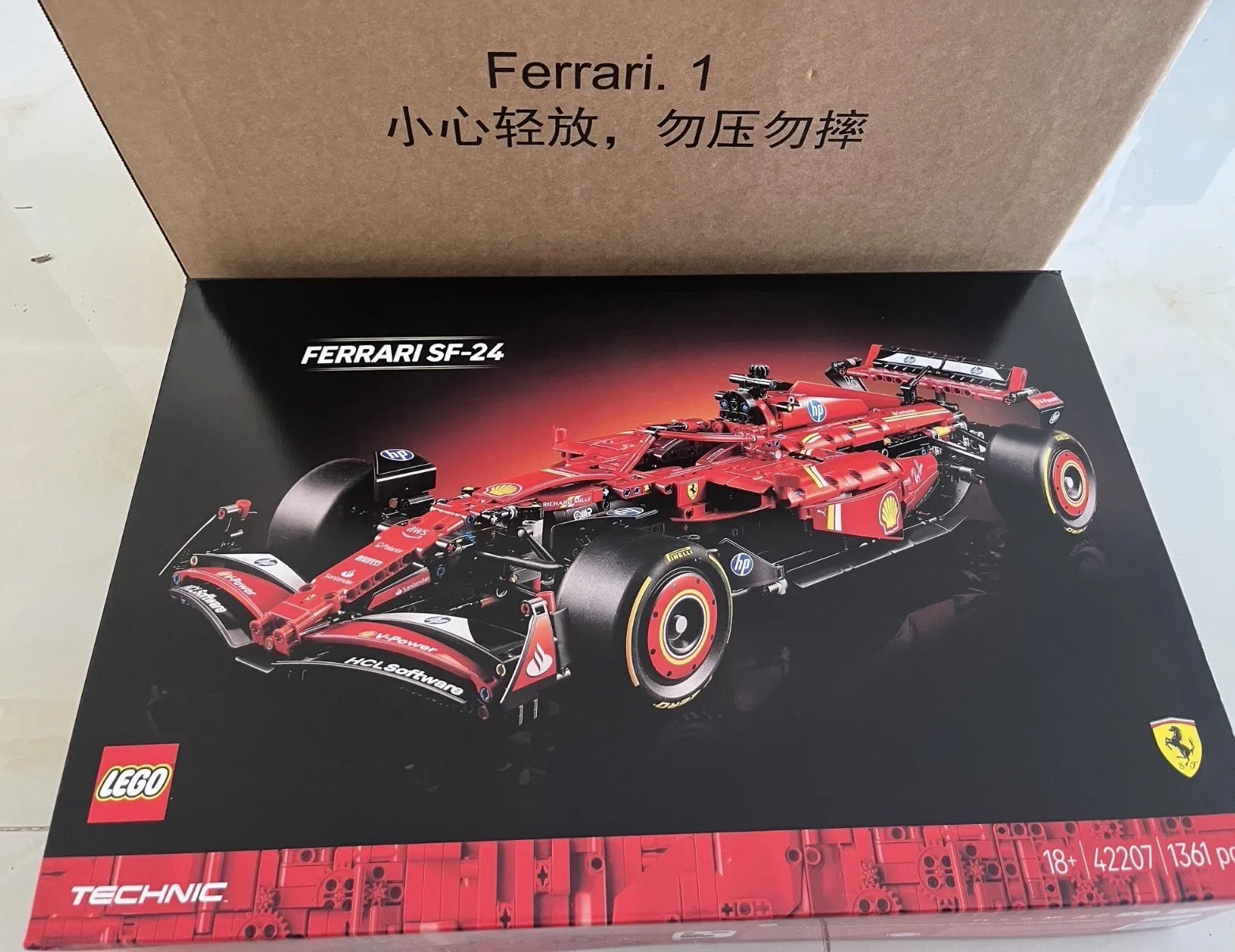 LEGO Technic Ferrari SF-24 Formula 1 F1 Car Set 42207 1361pcs 18+