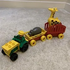 LEGO Duplo 1673 Zoo Train Building Toy Set Figure Animals Vehicle 1992 Vintage