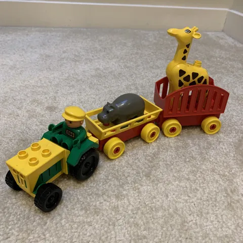 LEGO Duplo 1673 Zoo Train Building Toy Set Figure Animals Vehicle 1992 Vintage