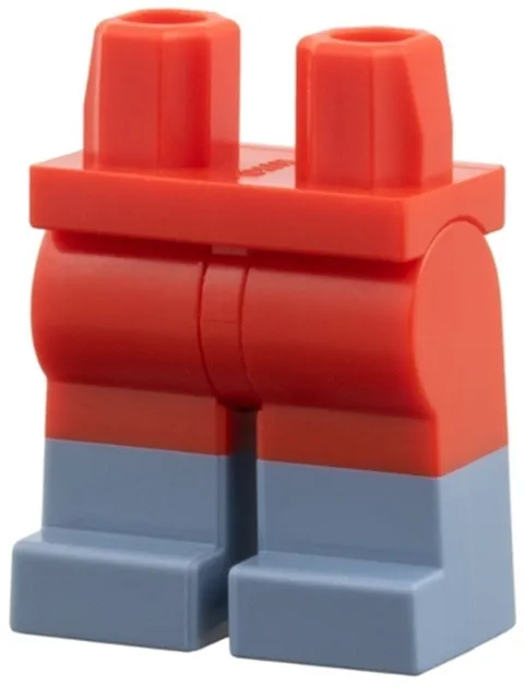 Lego New PARROT Minifigure LEGS Red Sand Blue Lower / Boots Part 28-12