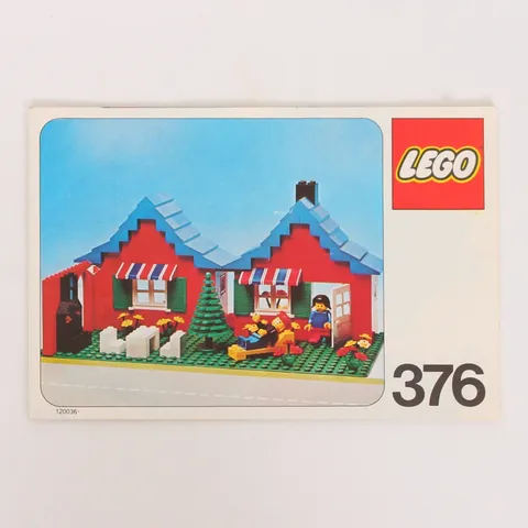 Vintage Instruction Manual for LEGO Town 376 House with Garden