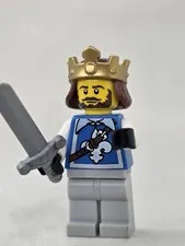 LEGO Collectible - Warrior King with Fleur-de-lis Vest - Minifigure col261 6h