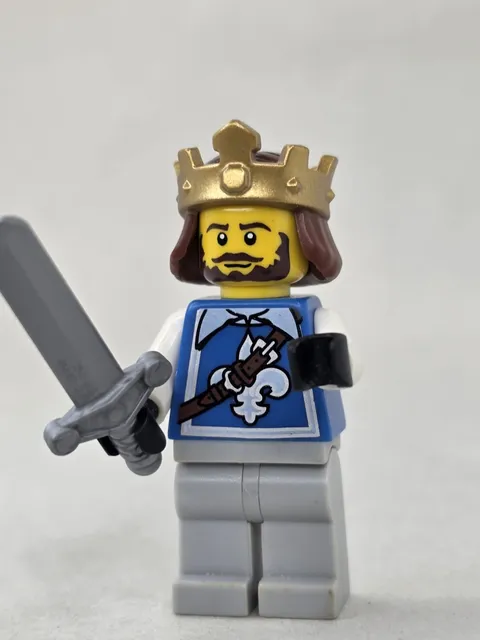 LEGO Collectible - Warrior King with Fleur-de-lis Vest - Minifigure col261 6h