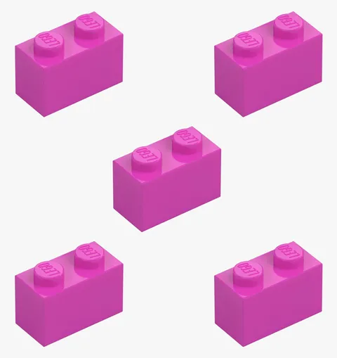 5 New LEGO Dark Pink 1x2 Bricks 3004 castle city 2x1 building block 4621545