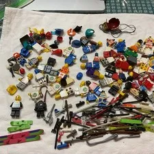 LEGO Minifigure Parts & Accessories Bulk Lot, Multicolor, 10+ Pieces