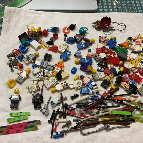 LEGO Minifigure Parts & Accessories Bulk Lot, Multicolor, 10+ Pieces