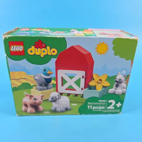 LEGO Duplo Farm Animal Care 10949 Toddler Building Toy 11 Pieces New Sealed Box