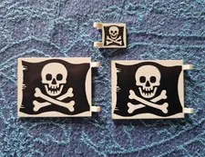 LEGO Pirates Flag Flags Barracuda Rocts Jolly Roger Pirates Set 6285 6273 6286