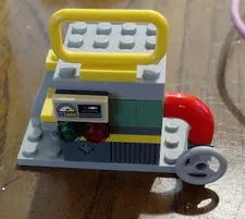 LEGO Multicolor Brick-Built Model w/ Printed Tile, Wheel, Sticker Tile