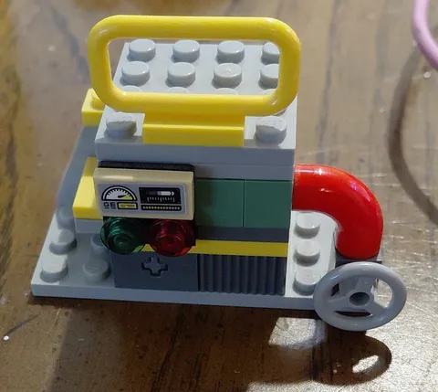 LEGO Multicolor Brick-Built Model w/ Printed Tile, Wheel, Sticker Tile