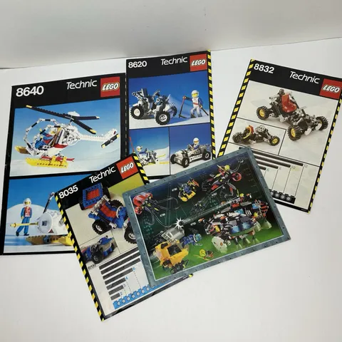 Vintage Lego Technic Instruction Booklet Manual Lot of 4 8640 8620 8832 8035