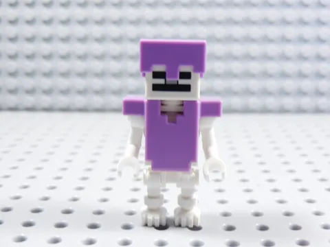 LEGO Minecraft Skeleton Minifigure w/ Purple Armor BK