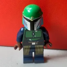 Lego Star Wars Mandalorian Tribe Warrior Minifigure sw1078 Green Helmet Figure