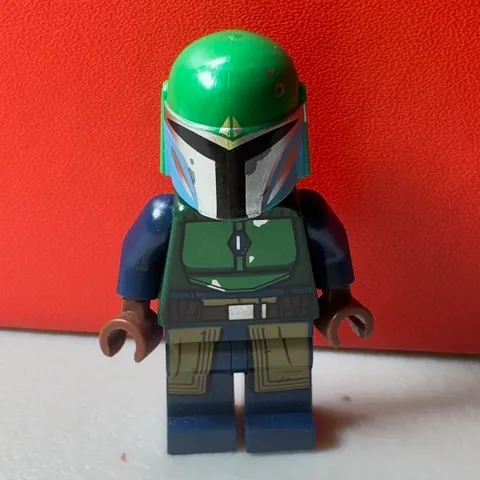 Lego Star Wars Mandalorian Tribe Warrior Minifigure sw1078 Green Helmet Figure