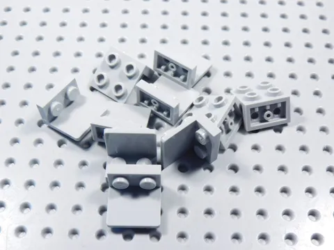 LEGO Lot of 10 Light Bluish Gray 1x2-2x2 Inverted Brackets BR
