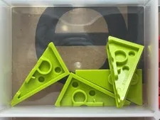 LEGO Parts - Lime Wedge, Plate 4 x 2 Left, Pointed - No 65429 - QTY 5