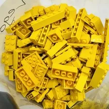 Lego Bulk Lot Yellow 2 lbs Pounds Bricks Plates Blocks Star Wars Space B11