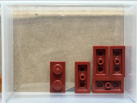LEGO Parts - Dark Red Plate 1 x 2 - No 3023 - QTY 5