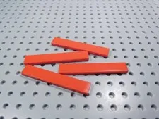 LEGO Lot of 4 Red 1x6 Smooth Tiles Plates AY