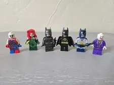 LEGO Batman Minifigure Lot of 6 DC Characters: Batman, Joker, Poison Ivy