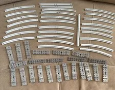 Lego train track parts old grey 