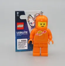LEGO New LED Lite Keychain Spaceman Astronaut  orange 3" minifigure light