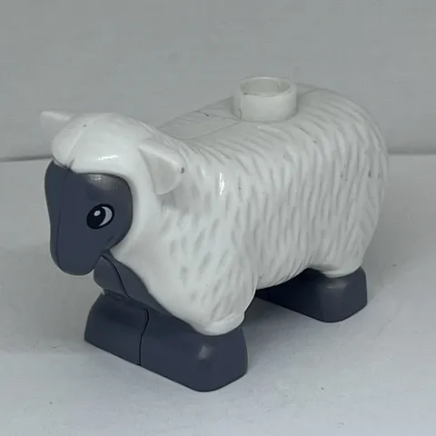 Lego Duplo White Gray Sheep Figure Farm Farmer Animal Zoo Replacement A8