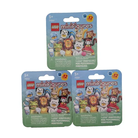 3 LEGO Minifigures Lot Series 28 (Sealed) Animals 71051