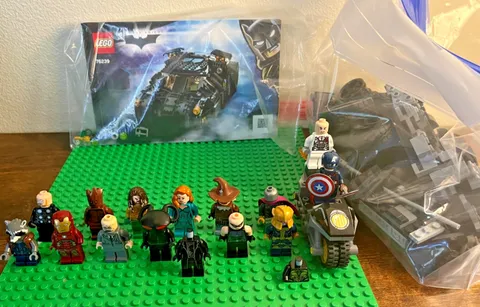 LEGO Marvel DC Minifigure Lot AS-IS - Partial Rare Spider-Man Noir, Black Manta