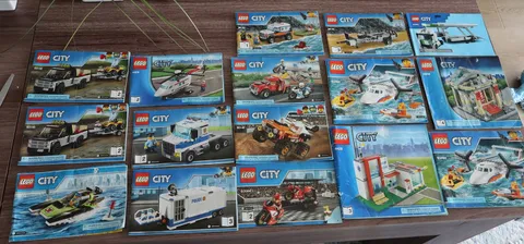 LEGO City Instruction Manuals Lot, 60008, 60137, 60164, and more. 16 total books