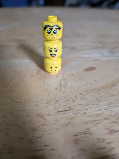 LEGO Heads Lot of 3 Hair Farmer Kid Freckles Singing Child Unisex Standard Head