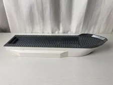 LEGO 62791c01 White Boat Hull 51x12x6 Side Bulges Dark Gray Top 60167 60014 Rare
