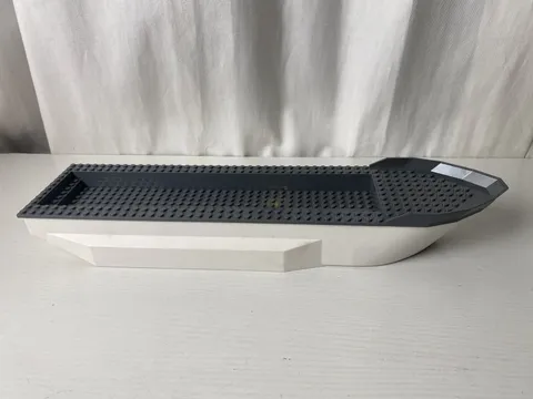 LEGO 62791c01 White Boat Hull 51x12x6 Side Bulges Dark Gray Top 60167 60014 Rare