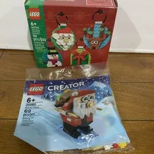 Lego 40744 Christmas Ornament Set Factory Sealed 2024 & Lego Santa Bag 30580 NEW