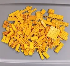 YELLOW Bulk LEGO Lot of 223 grams of Random Parts Bricks Plates Specialty Pieces