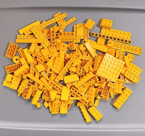 YELLOW Bulk LEGO Lot of 223 grams of Random Parts Bricks Plates Specialty Pieces