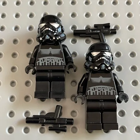 LEGO Imperial Shadow Trooper Minifigure Star Wars x2 - Legends 7667 (2007)