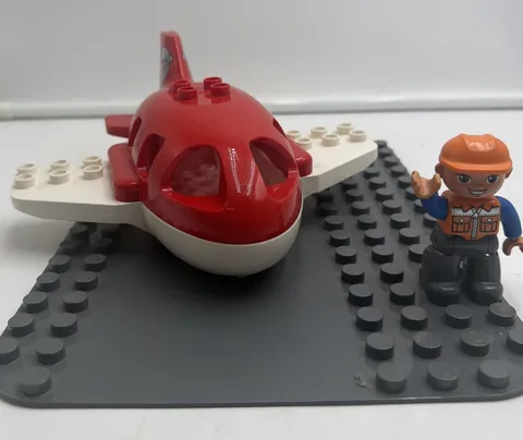 Lego Duplo Item Passenger Airplane Red/white Base Plate Figure Lot