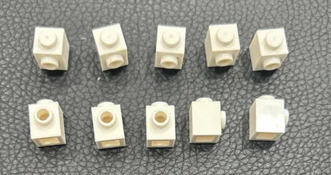 LEGO Parts White Brick Modified 1 x 1 with Stud on Side # 87087 Lot 10