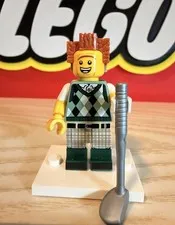 Lego Movie 2 Gone Golfin' President Business Minifigure With Accessory