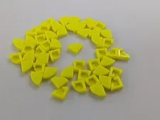 Lego x50 New Neon Yellow Tiles Round 1 x 1 Quarter Flat Smooth # 25269